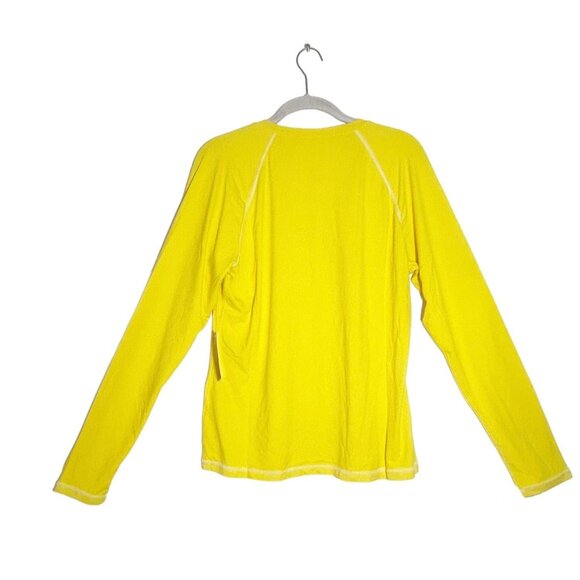 J. Crew Women's UV Protective Sun Shirt Long Sleeves in Yellow - Sz L - NWT - Picture 2 of 7